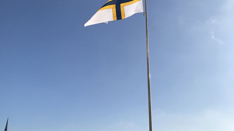 Foto Wikimedia Commons Sverigefinnarnas flagga