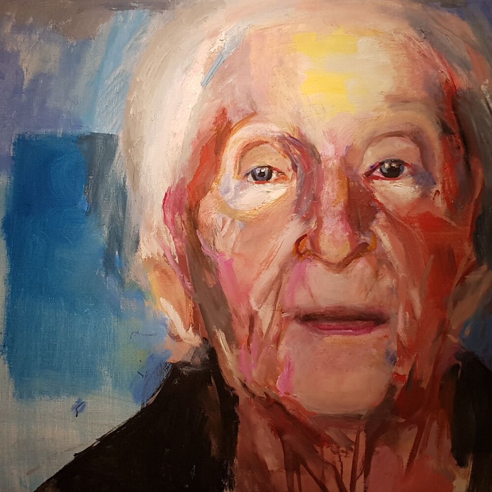 Porträttmålning av Hédi Fried