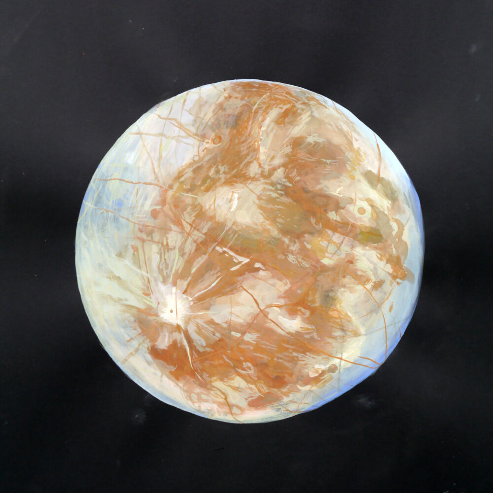 En planet på svart bakgrund