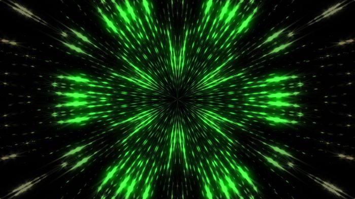 Gröna laserstrålar