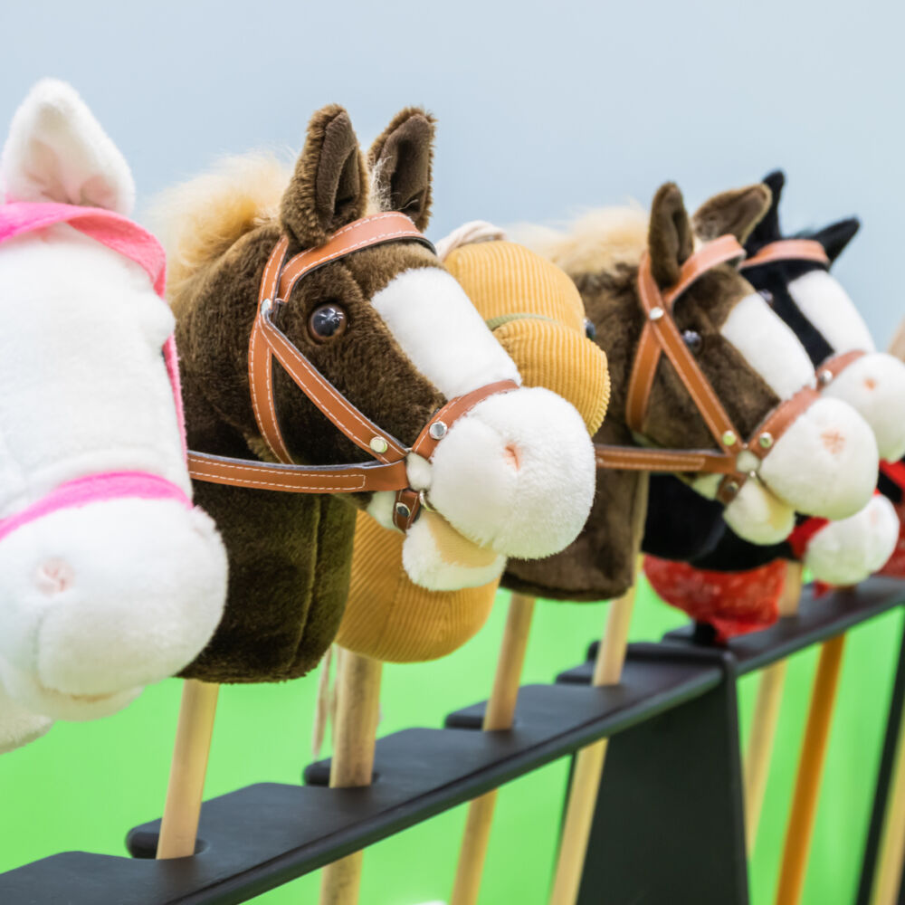 Käpphästar i olika färger