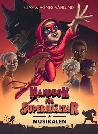 Bild pojke som flyger i röd dräkt från Handbok för superhjältar