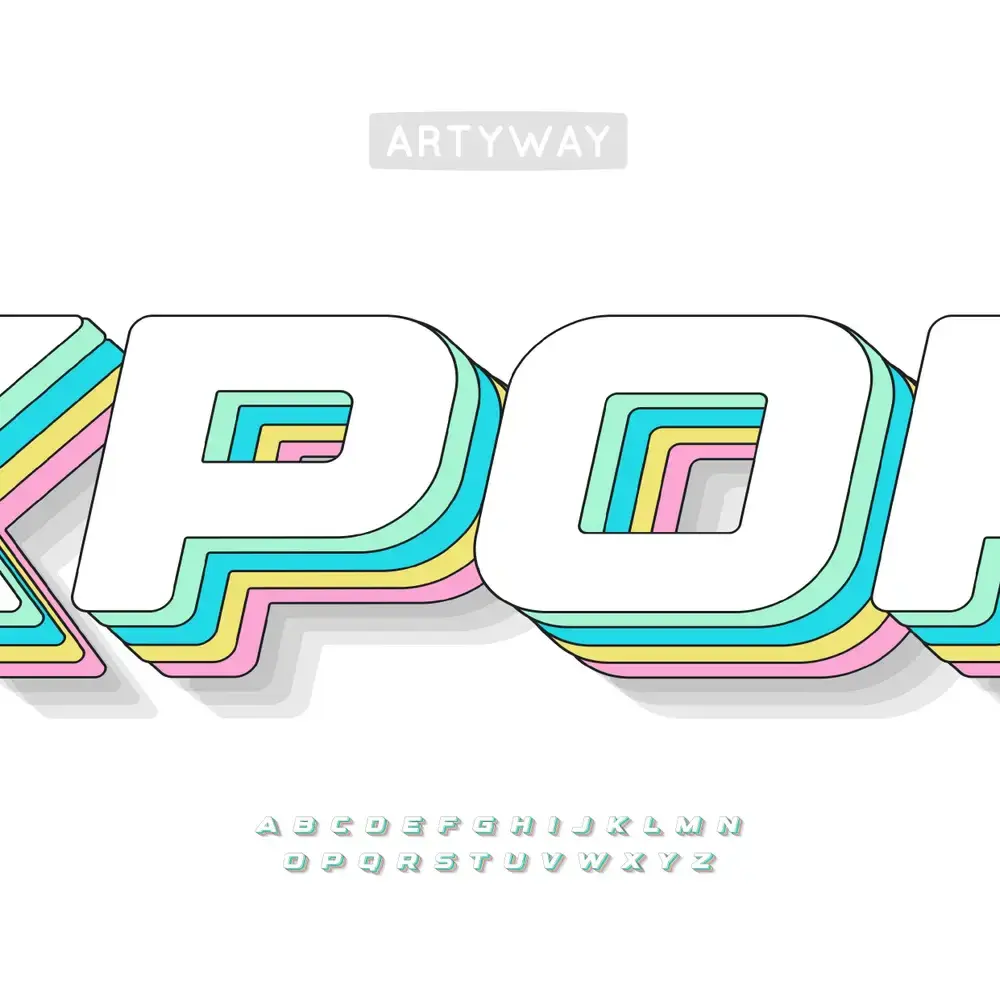 Text med versaler där det står K-pop